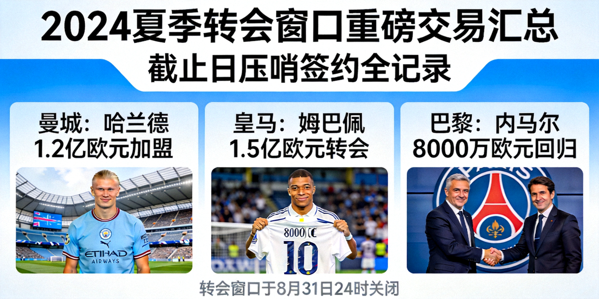 夏季转会窗口关闭，各大俱乐部完成重磅交易